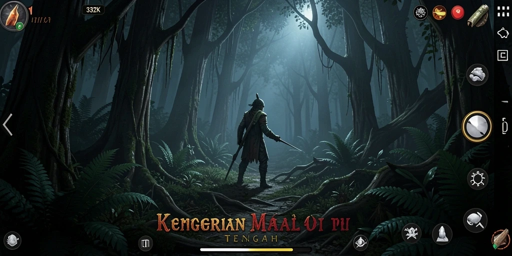 Tampilan gameplay menyeramkan dalam hutan angker di 33ZK.