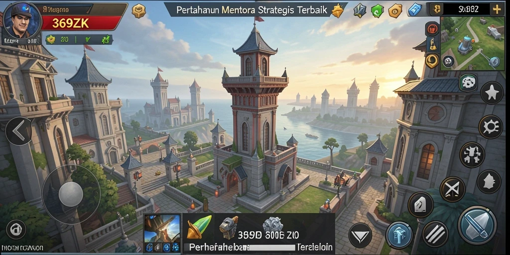 Tampilan aksi gameplay menara pertahanan yang mendebarkan di 369ZK.