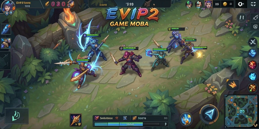 Gameplay seru dan strategis di EVIP2, menampilkan pertarungan yang mendebarkan.