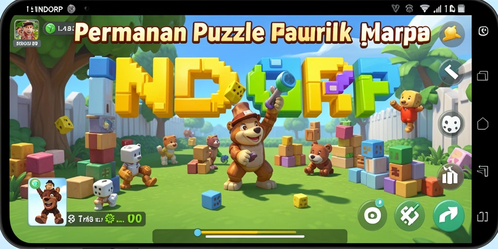 Screenshot utama INDORP menampilkan gameplay puzzle yang seru.