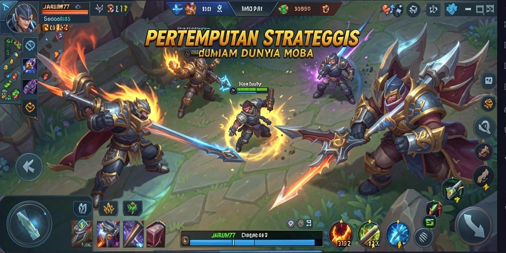 Tampilan gameplay JARUM77 yang menegangkan dan strategis.