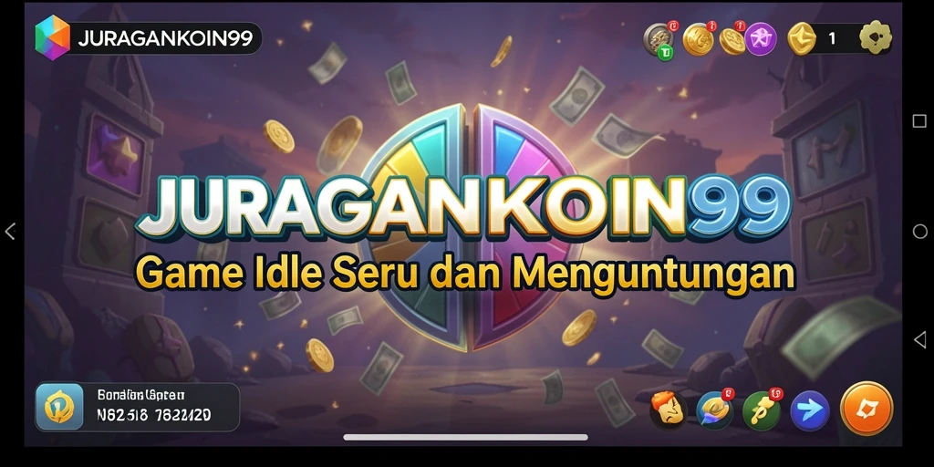 Tampilan menarik gameplay JURAGANKOIN99 dengan berbagai bisnis Idle.