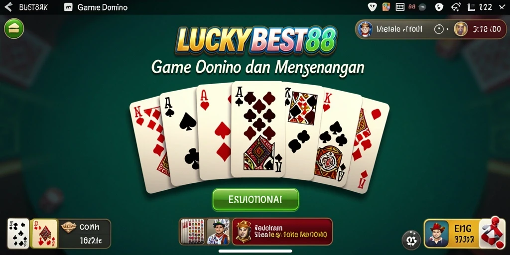 Screenshot LUCKYBEST88 menampilkan pemain menikmati permainan Domino.