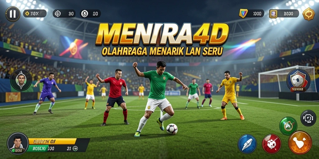 Screenshot MENARA4D menampilkan aksi seru dalam permainan olahraga.