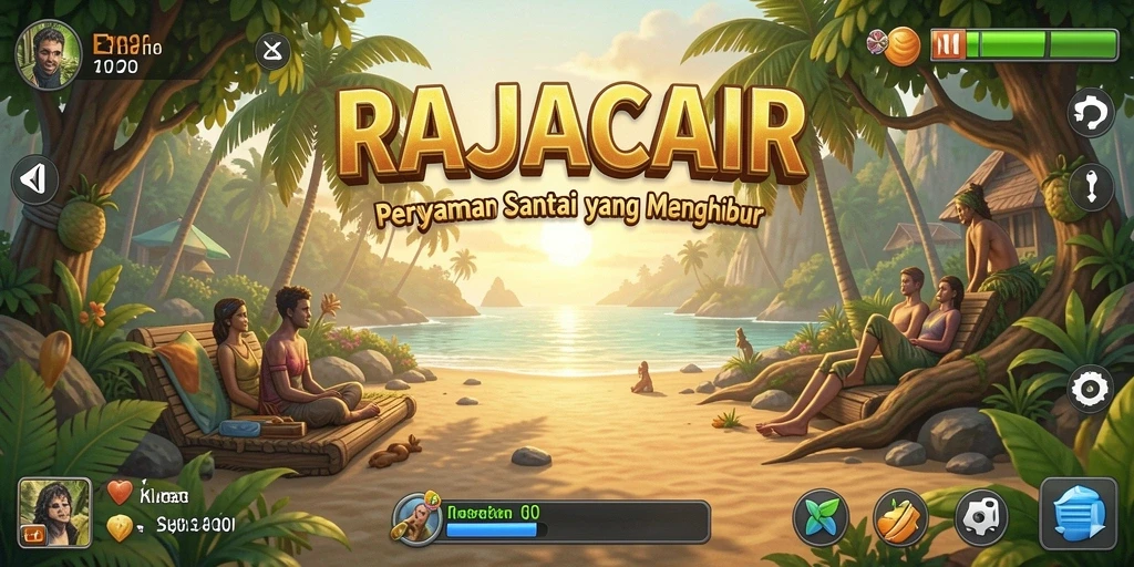 Screenshot gameplay RAJACAIR dengan tampilan grafis yang cerah dan menawan.