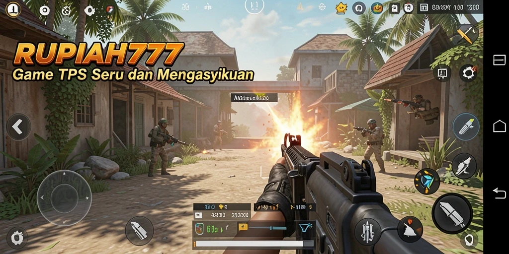 Screenshot gameplay RUPIAH777 menampilkan aksi seru dalam mode TPS.