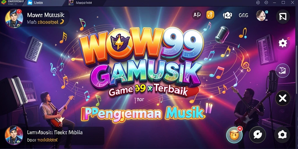 Tampilan gameplay <strong>WOW99</strong> yang menarik dan interaktif saat bermain musik.